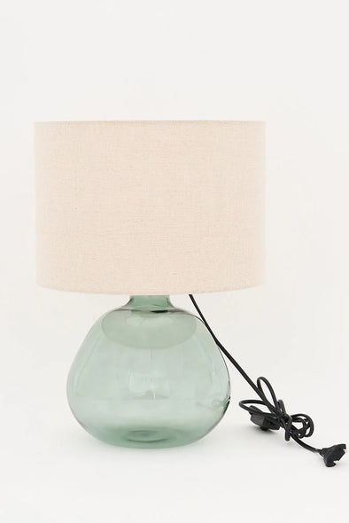 Glass and Canvas Lamp