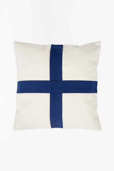 Nautical Symbol Blue & White Pillow