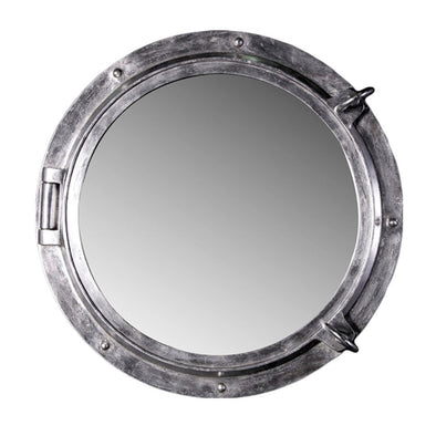 30" Porthole Silver Leaf Mirror