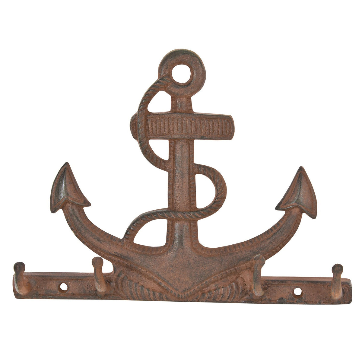 Anchor & Rope Hook, Distressed White Iron Metal Anchor Wall Hook, Coat, Key  and Hat Hanger, Anchor Coat Hooks – Buckeye Lake Place