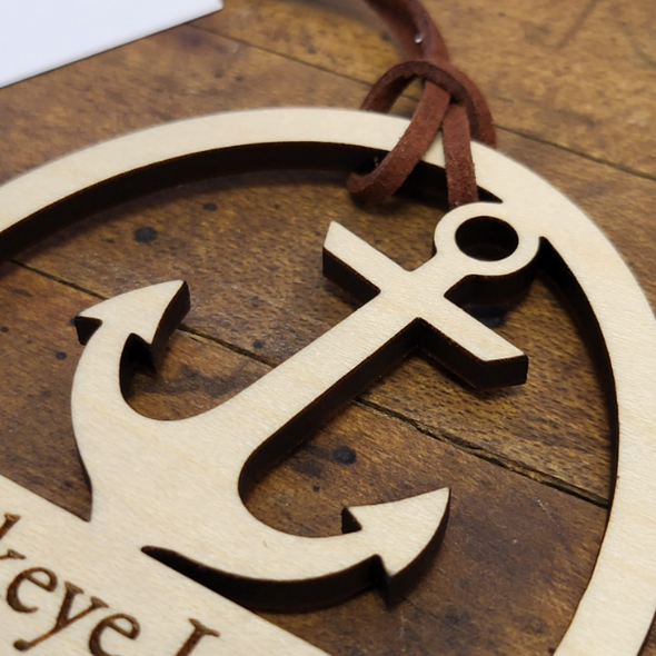 Anchor Maple Wood Ornament