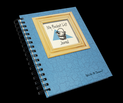 200 Page Light Blue Guided Format Bucket List Journal
