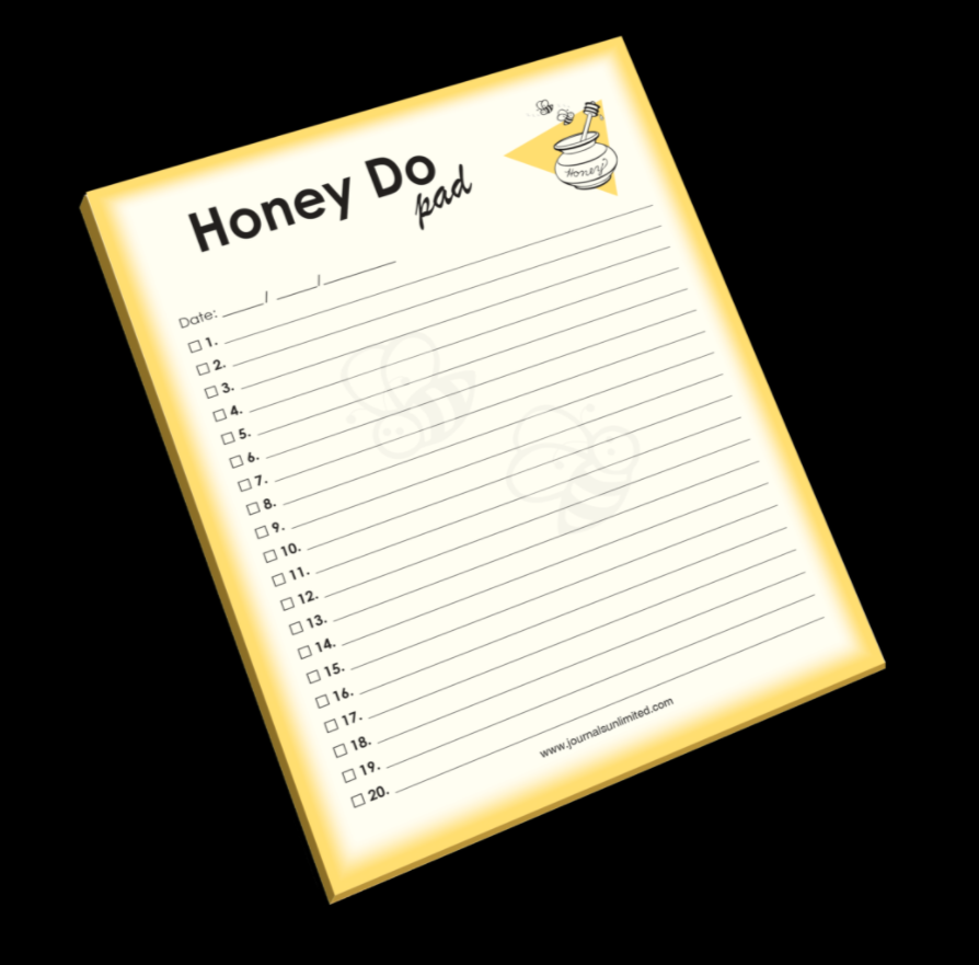 Honey Do Notepad - Jumbo, Keep Your Honey's Priority Tasks Notepad – Buckeye Lake Place for Free Printable Honey Do List Template
