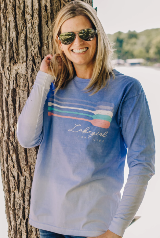 Lake girl striped outlet sweatshirt