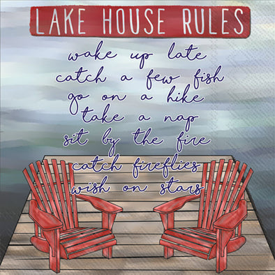 Lake Rules Napkin