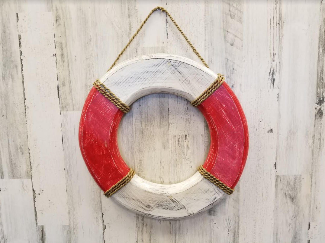 Summer Nautical Theme Decoration Lifebuoy Home Outdoor Wall Decoration  Ornaments