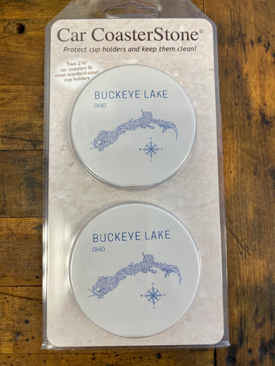 Buckeye Lake Car Coasters 2pack