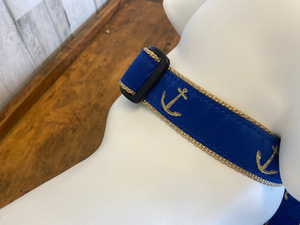 Blue Anchor Dog Collar