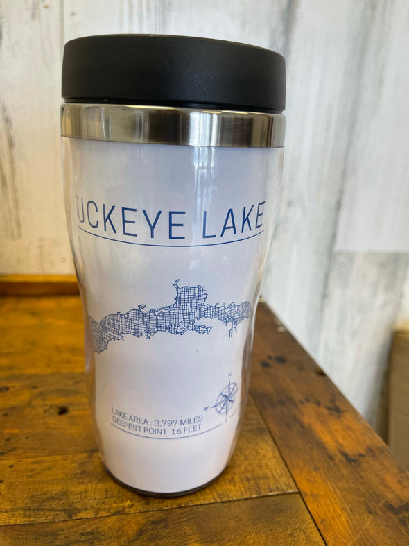 Buckeye Lake Map Travel Mugs