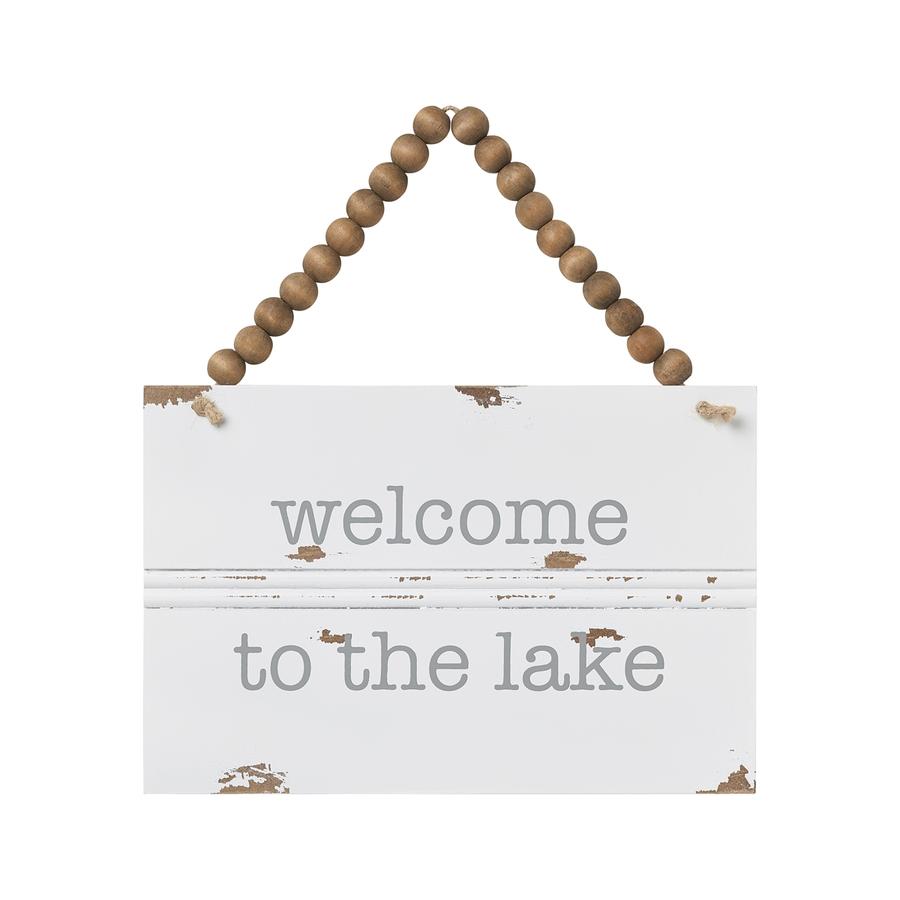 Lake Trim Sign, Lake Themed Wall Hanging Sign, Coastal Design Wall Decor Buckeye Lake