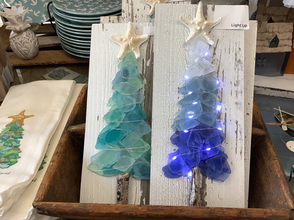 Plank Seaglass Christmas Tree