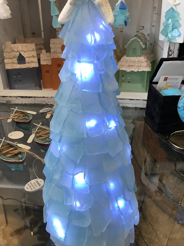 12 Inch 3-D Seaglass Christmas Tree