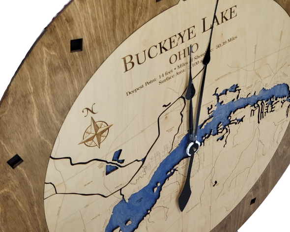 Buckeye Lake OH Americana Accent Clock