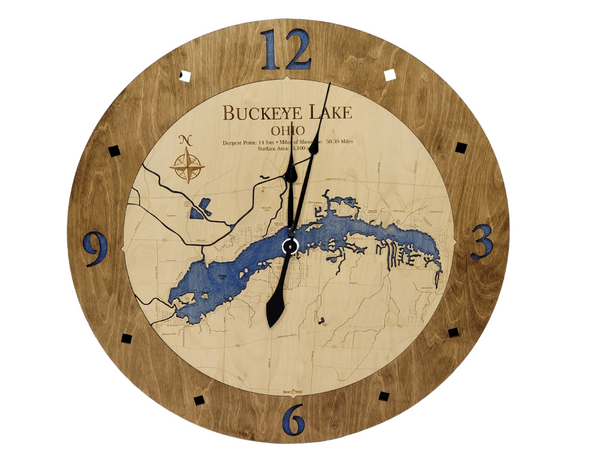 Buckeye Lake OH Americana Accent Clock