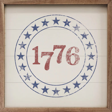 1776 Circle Stars White