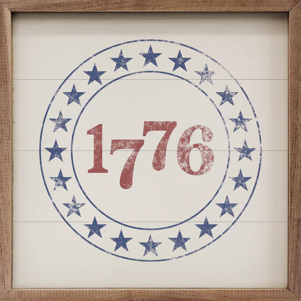 1776 Circle Stars White