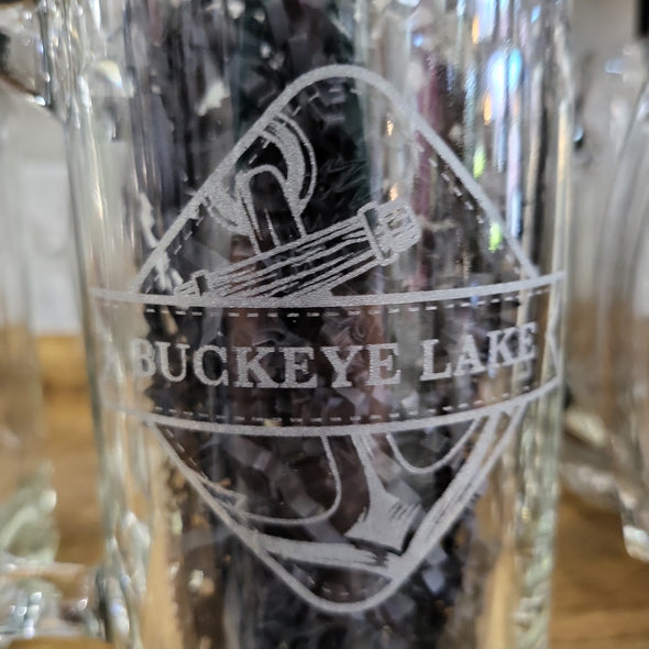 Buckeye Lake Anchor Glass Mug 26oz