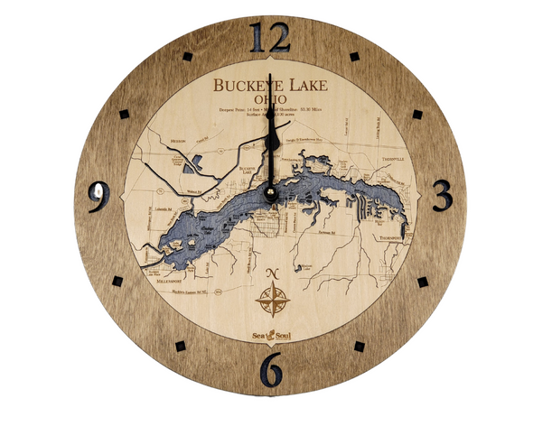 Buckeye Lake OH Americana Accent Clock