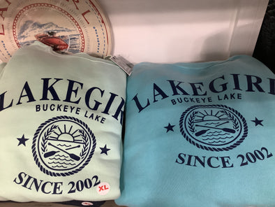Lakegirl Rope Seal Paddles Dyed Ringspun Fleece Crew