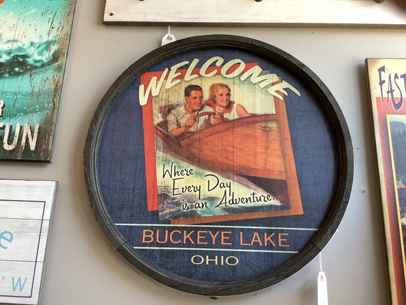 Where Everyday is an Adventure Barrel End - Blue