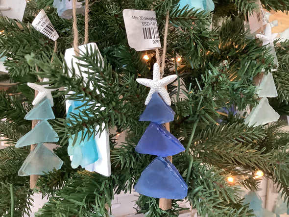 Mini 3D Seaglass Tree Ornament