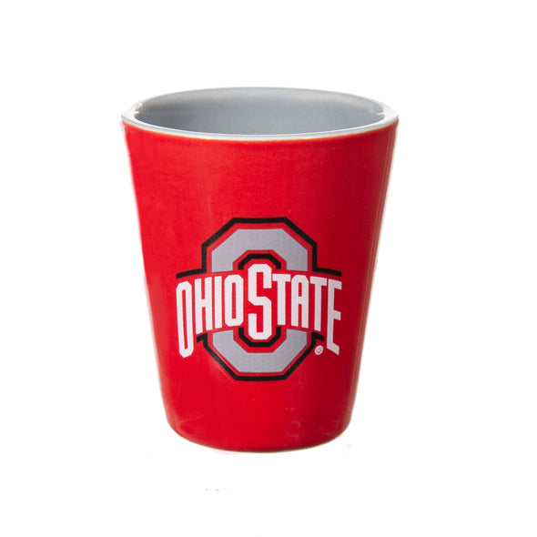 4 Piece Ceramic and Glass 2oz Cup Set Ohio State University