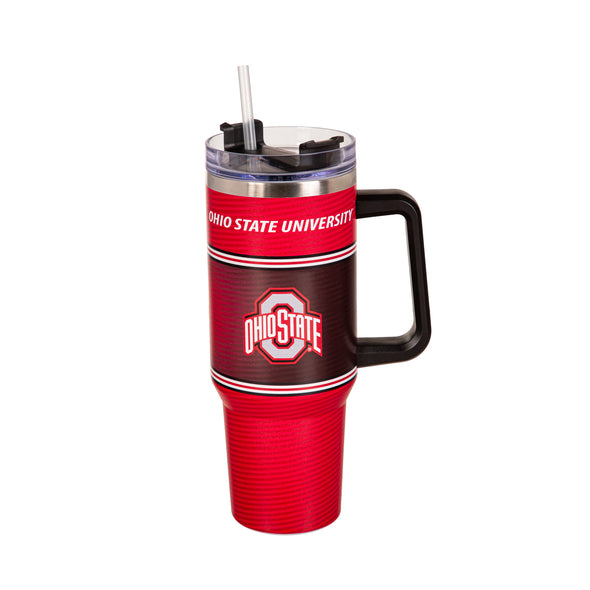 Ohio State University, 40oz Stainless Steel Canyon Cup with Straw