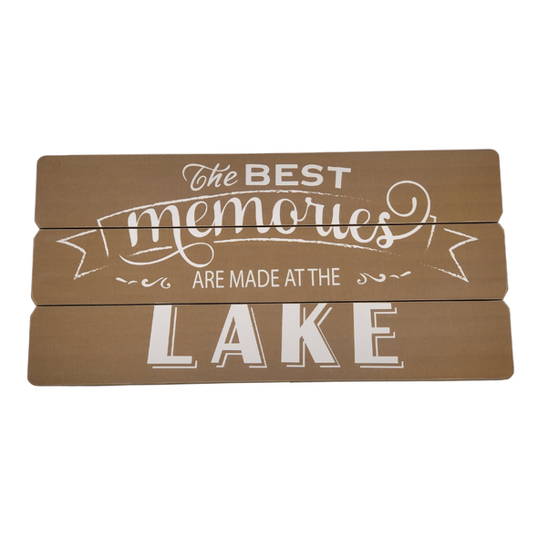 Lake Memories Plank Sign