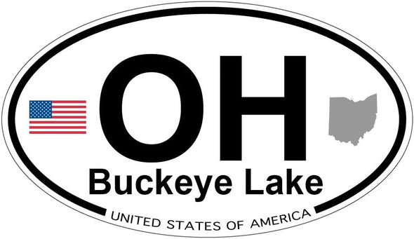 Buckeye Lake Ohio Oval Stickers 2024 (2) BL