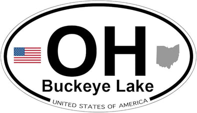 Buckeye Lake Ohio Oval Magnet 2024 (4)