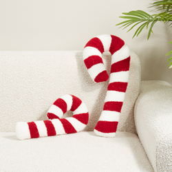 Candy Cane Pillow - Poly Filled