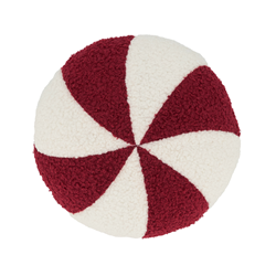 Peppermint Candy Pillow - Poly Filled