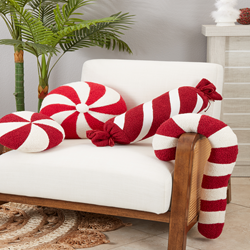 Peppermint Candy Pillow - Poly Filled