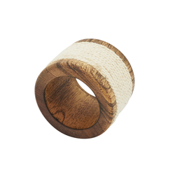 Rope And Wood Napkin Ring