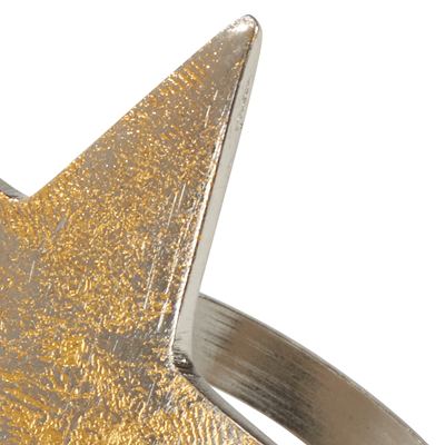 Gold Texture Star Napkin Ring