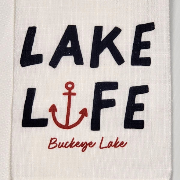 Lake Life Anchor Tea Towel