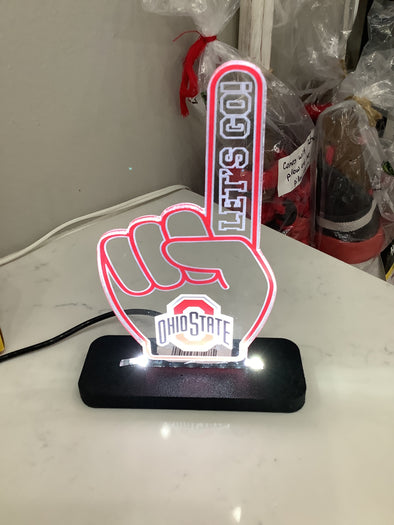 Ohio State University Foam Finger LED Desklight