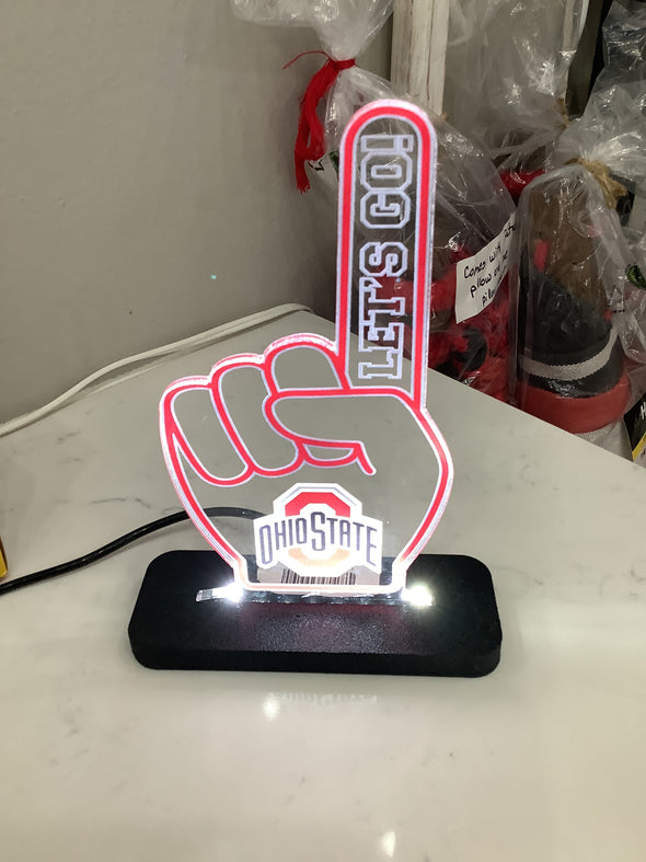 Ohio State University Foam Finger LED Desklight