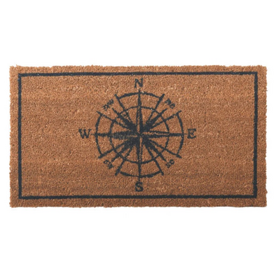 Compass Rose Coir Doormat