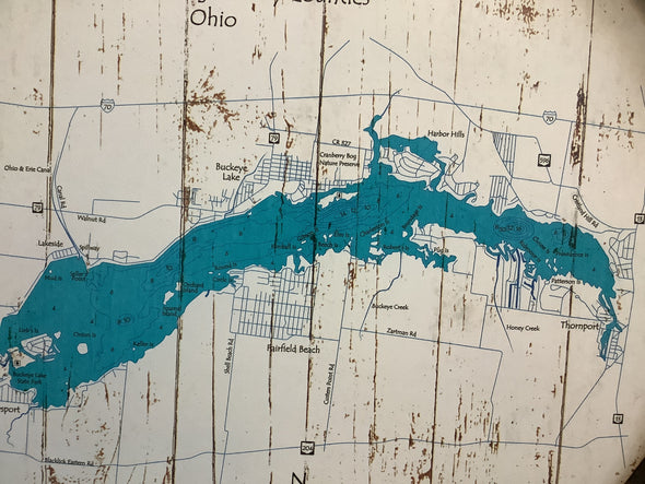 Buckeye Lake - Ohio Lake Art Barrel End
