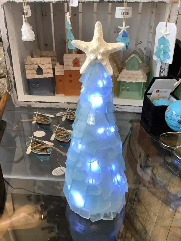 12 Inch 3-D Seaglass Christmas Tree