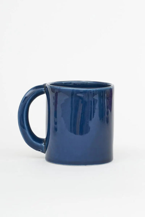 Anchor in Relief Navy Ceramic Coffee Mug