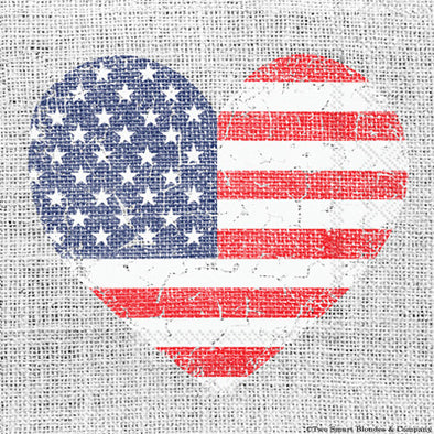 Patriotic Love Cocktail Napkins