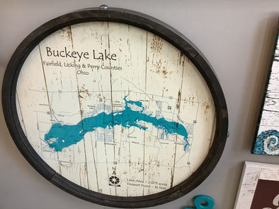 Buckeye Lake - Ohio Lake Art Barrel End
