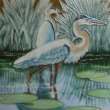 Shore Birds Handcrafted Decorative Ceramic Tiles