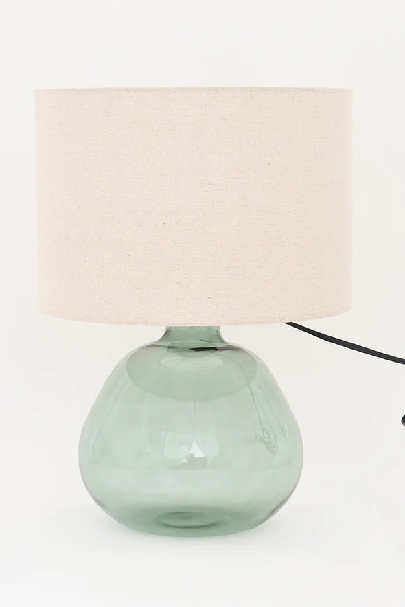 Glass and Canvas Lamp