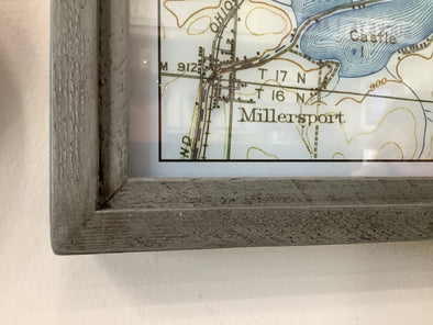 Buckeye Lake 1909 Map Case with backlight