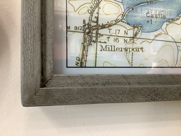 Buckeye Lake 1909 Map Case with backlight