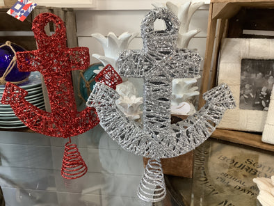 Glitter Anchor Tree Topper