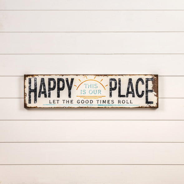 Happy Place Metal Sign